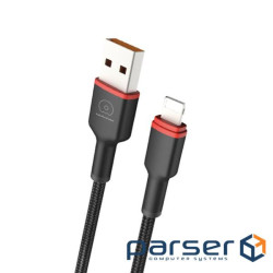Кабель WUW-X203 USB Lightning 2,4А black (6972573336210)
