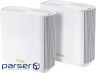 Маршрутизатор ASUS ZenWiFi XT9 2PK AX7800 3xGE LAN 1x2.5GE WAN 1xUSB 3.2 MU- (90IG0740-MO3B40 white)