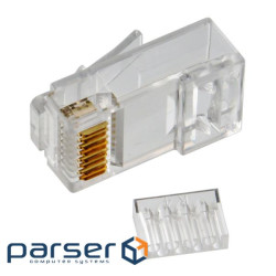 Конектор Merlion RJ-45 8P8C UTP Cat-6 (50 шт/ уп.), двойной (RJ45-2-50-CAT6)