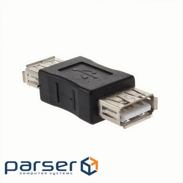 Перехідник обладнання USB2.0 A F/F,адаптер прямий,чорний (62.09.8069-1) (62.09.8069-1)