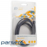 Кабель PowerPlant Coilded RJ45 to RS232 USB (CA911905), 1 м, сірий 