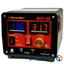 Пуско-зарядне ЗУ БОТ-60 для акумуляторів 12 / 24V (12-900Ah) (MF, WET, AGM, GEL (MW-BOT-60(12 / 24)) 12 / 24V (12-900Ah) (MF, WET, AGM, GEL (MW-BOT-60(12 / 24))