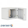 19 "настінний шафа, двосекційний 9U, (520x600x600мм) (RBA-09-AD6-CAX-A1)