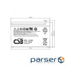 Батарея до ДБЖ CSB 12В 12 Ач (GPL12120 F2)
