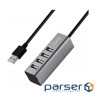 Концентратор HOCO USB 2.0 to 4xUSB Line machine HB1 Tarnish (6957531038139)