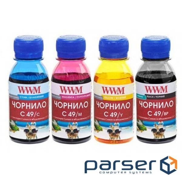 Чорнило WWM CANON GI-490 100г *4 (BP/C/M/Y) (C49SET4-2)