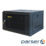 Шафа настінна GEAR 6U 19" 600x450x350 мм, + полка 19", black (GWMSN-6U-600-450)