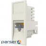 Модуль 50х25 1xRJ45, прям. STP 5е, білий 17.1C.011.D0015
