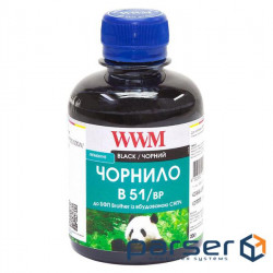 Чорнило WWM Brother DCP-T300/T500W/T700W 200г Black Pigmented (B51/BP)