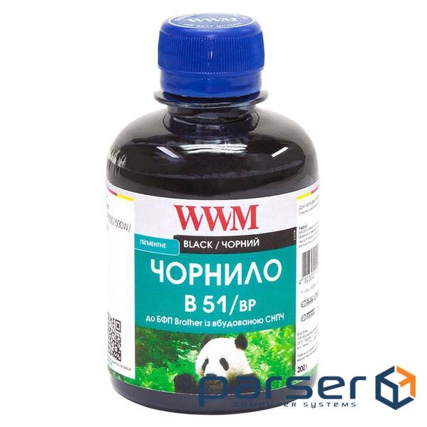 Чорнило WWM Brother DCP-T300/T500W/T700W 200г Black Pigmented (B51/BP)