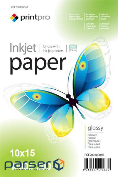 Фотопапір PrintPro 10x15 (PGE20010004R)