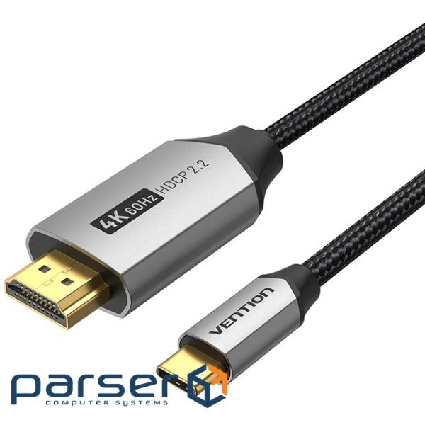 Кабель Vention HDMI - USB Type-C V 2.0 (M/M), 2 м , Grey (CRBBH)