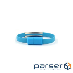 Дата кабель USB 2.0 AM to Micro 5P 0.2m браслет blue Extradigital (KBU1784)