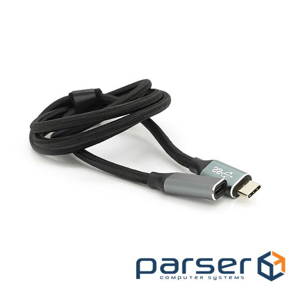 Підовжувач Type-C to Type-C (USB 3.2 GEN2 male to female), оплетений (YT-TC-TC-B-1m( male to female))
