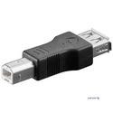 USB2.0 A-B F/M hardware adapter, direct adapter, black (75.05.0291-1)