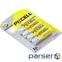 Акумулятор PKCELL 1.2V AA2000mAh NiMH Rechargeable Battery, 4 штуки у блістері цін (PC/AA2000-4BR)