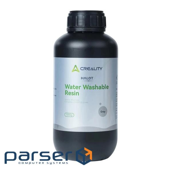 Фотополімерна смола Creality Resin, HALOT, Water Washable 1кг, gray (3302010052)