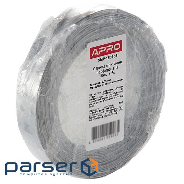 Стрічка монтажна перфорована APRO APRO 12х0, 55 мм 10м 