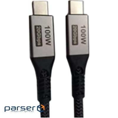 Дата кабель USB-C to USB-C 1.5m USB3.2 Gen2*2 20Gbps/100W(20V5A)/4K60Hz Cablexpert (CCBP-USB3-CMCM100-1.5M)