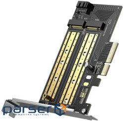 Контролер Ugreen PCI-E 3.0 for SSD M.2 NVMe + M.2 NGFF CM302 (70504)