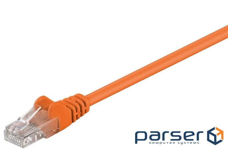 Патч-корд неекранований RJ45 UTP5e 0.5m, patch AWG28 D=4.5mm Gold Protect, оранжевий (75.09.5215-1)