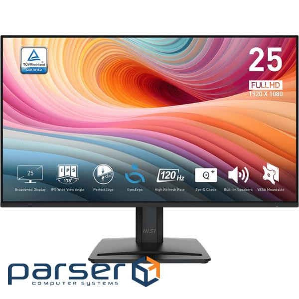 Монітор MSI 24.5 PRO MP251-E2 D-Sub, HDMI, DP, MM, IPS, 120Hz, sRGB 99%, AdaptiveSync PRO MP251-E2