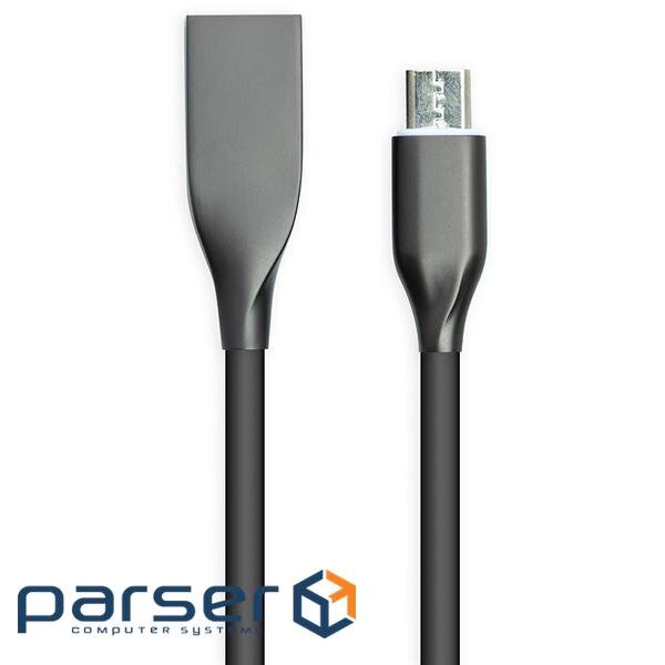 Дата кабель USB 2.0 AM to Micro 5P 2.0m black PowerPlant (CA911233)