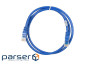 Патч корд 2E Cat 6,UTP,RJ45, 26AWG ,7/0.16 Cu, 1.00 m, PVC,Blue (2E-PC6COP-100BL)