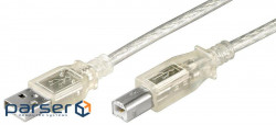 Printer cable Goobay USB2.0 A-B M/M 1.0m, AWG28 2xShielded D=4.2mm Cu (75.06.8606-1)