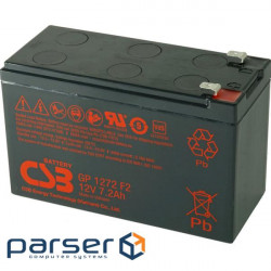 Аккумуляторная батарея CSB GP1272F2 (12В, 7.2Агод) (91010000)