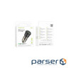 Зарядний пристрій BOROFONE 1xUSB-C PD + 1xUSB 38W car adapter transparent black (6941991106965)