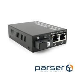 2х портовий медіаконвертор ONV-0110S-SCX-S2-B, 2*100М RJ45 + 1*SC порт (1310 / 1550nm, 20km) (1310 / 1550nm, 20km)