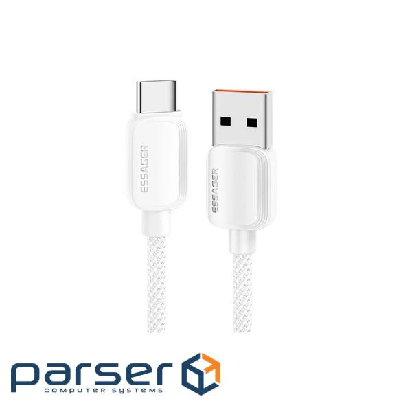 Дата кабель USB 2.0 AM to USB-C 1.0m 100W white Essager (EXC7A-WL02-P)