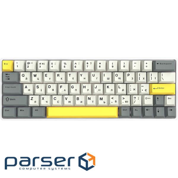 Клавіатура бездротова Epomaker EP64 60% Mulan Switch Hot-Swap (2.4G/BT/USB) RGB UA White (EP64-W-M