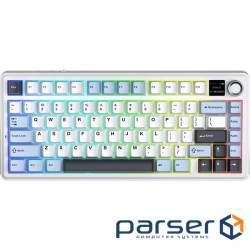 Клавіатура бездротова AULA F75 MAX Wireless Gasket Keyboard Reaper switch, 2.4G, BT, (6978080501158)