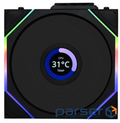 Повітряне охолодження для ПК LIAN LI UNI Fan TL WIRELESS LCD 120-1, Black (G99.12TLLCD1W1B.00)