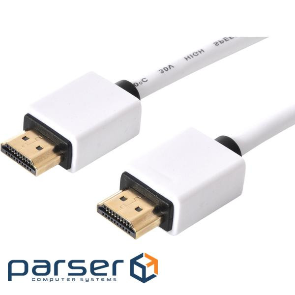 Кабель HDMI M - M, 1.0 м, Sandberg, HDMI-2.0 білий (308-97) (308-97)