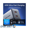 Зарядний пристрій Vention 2xUSB-C PD45W GaN gray (FCDH0-EU)
