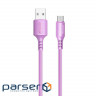 Date cable USB 2.0 AM to Micro 5P 1.0m soft silicone violet ColorWay (CW-CBUM044-PU)