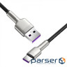 Кабель Baseus Cafule Metal 66W USB-USB-C, 0.25м , Black (CAKF000001)