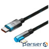 Дата кабель USB-C to Lightning 1.0m 20W 90 corner black/blue Baseus (CAVP000221)