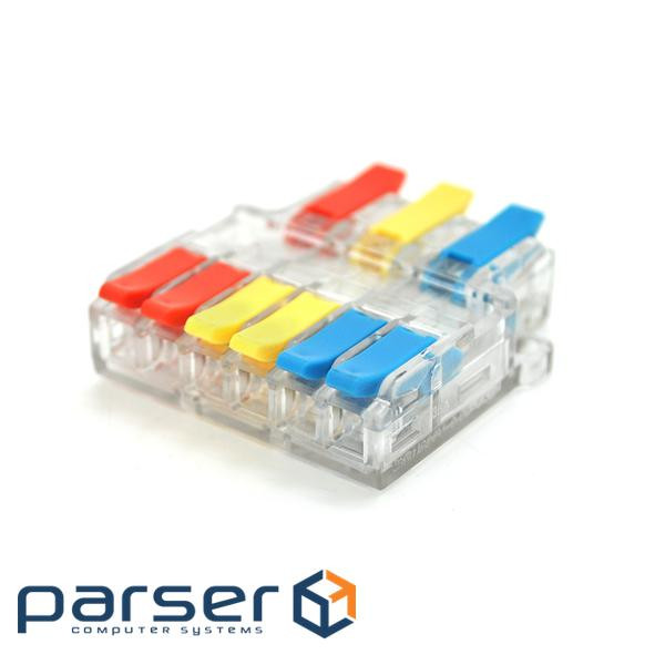 Клемна колодка з натискними затискачами 3х6-дроти LT-633 для розподільних ко (LT-633 прозора) )