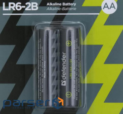 Батарейка AA Defender (LR6), Alkaline, (блістер 2 шт) .) (56013)