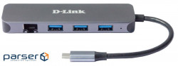 Концентратор USB Type-C D-Link (DUB-2334) (DUB-2334/A1A)