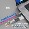 Кабель Promate USB Type-C - USB Type-C (M/M), 5 A, 100 W, 1.2 м , Lucidline-C (lucidline-cc120.black)