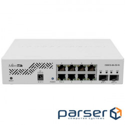Network switch Cisco SG350X-48-K9-EU Тип - управляемый 3-го уровня, форм-фактор - в стойку, количество портов - 54, порты - SFP+, Gigabit Ethernet, комбинированный, возможность удаленного управления - управляемый, коммутационная способность - 176 Гбит/ с, размер таблицы МАС-адресов - 64000 Кб, корпус - Металический, 48x10/ 100/ 1000TX, 2хSFP+ Mikrotik CSS610-8G-2S+IN