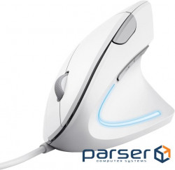 Mouse Trust Verto Ergonomic, USB-A, White (25133)