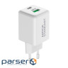 Зарядний пристрій Armorstandart AR372 45W GaN Type-C + USB White (ARM77550)