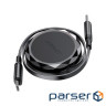 Кабель USB 2.0 USB-C to USB-C, 0.8 м , 60W, 3.0A, dual retraction Black, C13-03 Acefa (6974316280132)