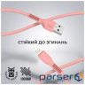 Дата кабель USB 2.0 AM to Lightning 1.0m AR88 2.4A peach Armorstandart (ARM65286)